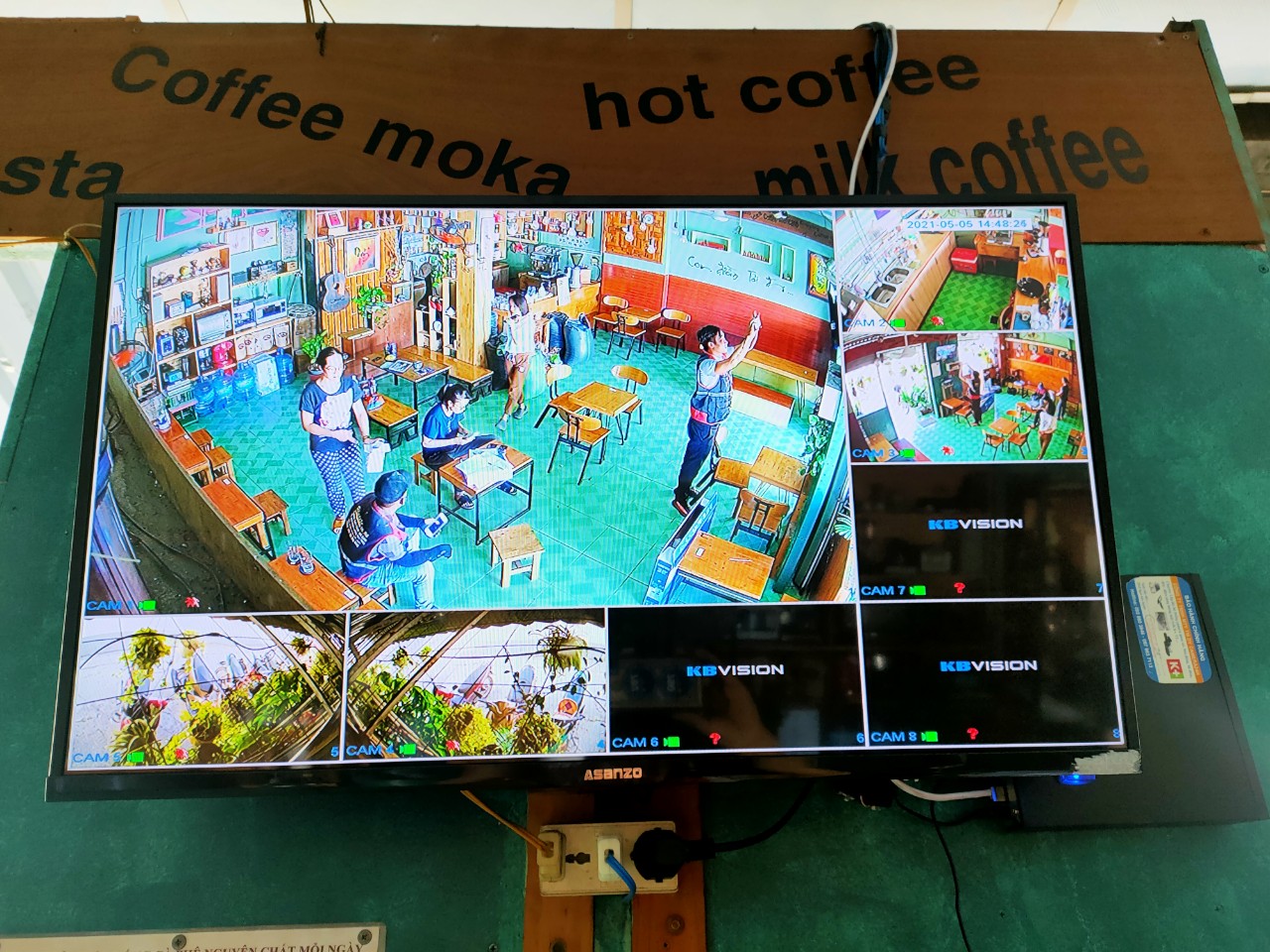 Trọn gói hệ thống 5 camera giám sát Hikvision cho quán cà phê tại Thuận An, Bình Dương